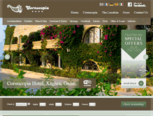 Tablet Screenshot of cornucopiahotel.com